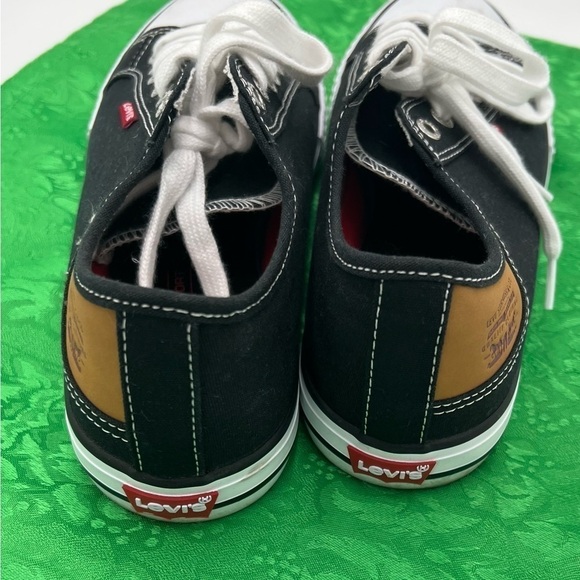 Levi’s Red Label Black Canvas Logo Lace Up Sneaker Shoes Size US 8 1/2 - Picture 5 of 5